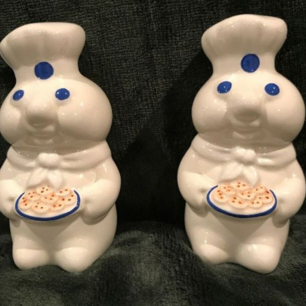 Ceramic Pillsbury Dough Boy Salt & Pepper Shakers
